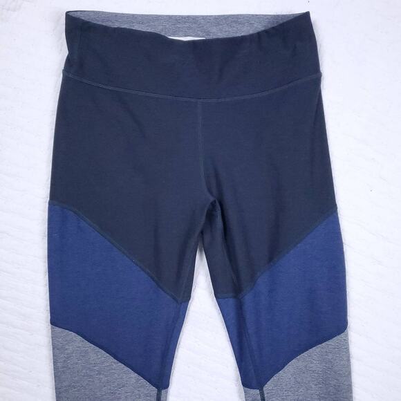 Outdoor Voices Womens 7/8 Springs Colorblock Leggings Charcoal/Navy/Graphite| M - Picture 3 of 13